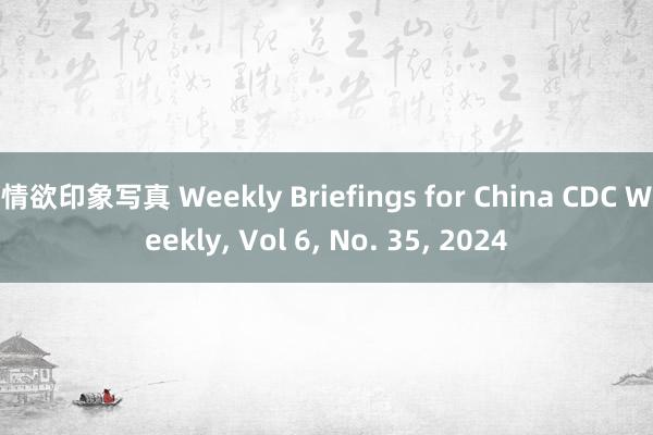 情欲印象写真 Weekly Briefings for China CDC Weekly， Vol 6， No. 35， 2024